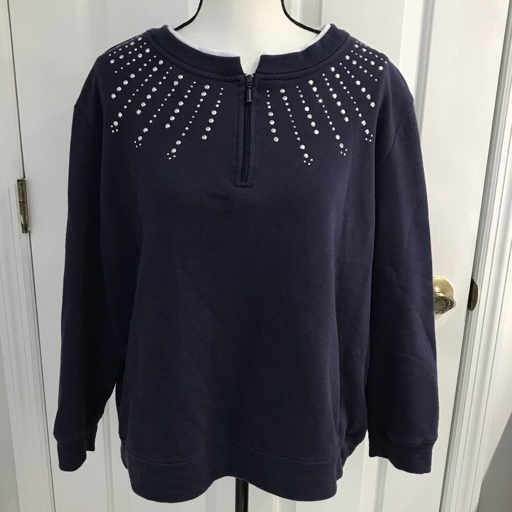 Coral Bay Long Sleeve Studded Sweatshirt XL